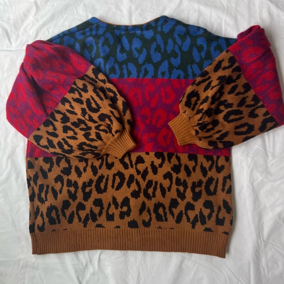 FARM Rio Multicolor Leopard Print Cardigan - Picture 3 of 4